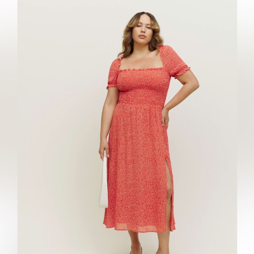 Reformation Inka Dress Red